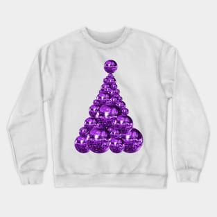 1970's Purple Disco Christmas Tree Crewneck Sweatshirt